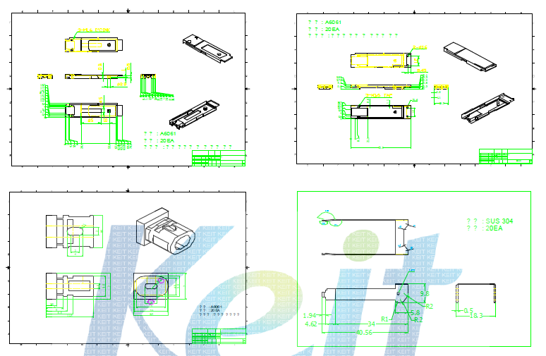 QSFP housing 도면