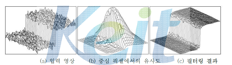 Bilateral filtering의 개념도