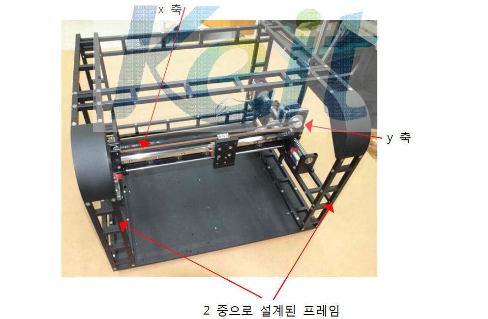 장치 프레임 조립 및 x-y robot 일부 통합