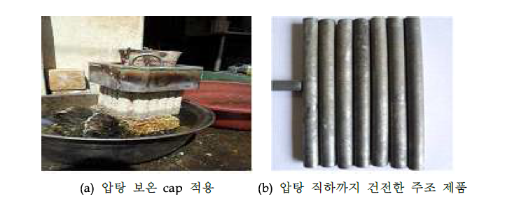 사례 3 : 용해시간 및 주형온도 표준화 및 이에 따른 건전한 주조품 형상.