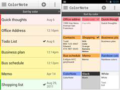 컬러노트 대중적으로 많이 쓰이는 메모 애플리케이션