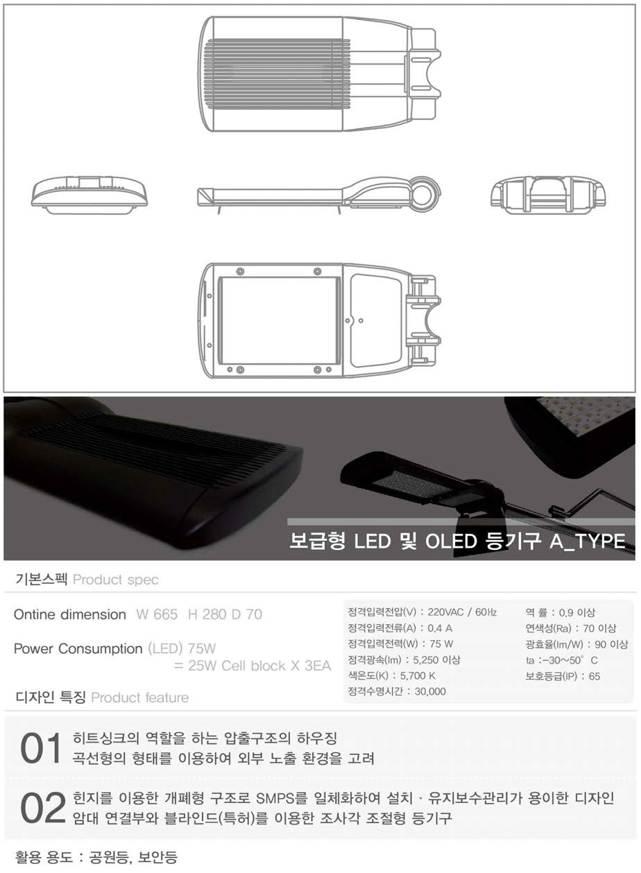 보급형 LED 및 OLED 등기구 A 기본개요