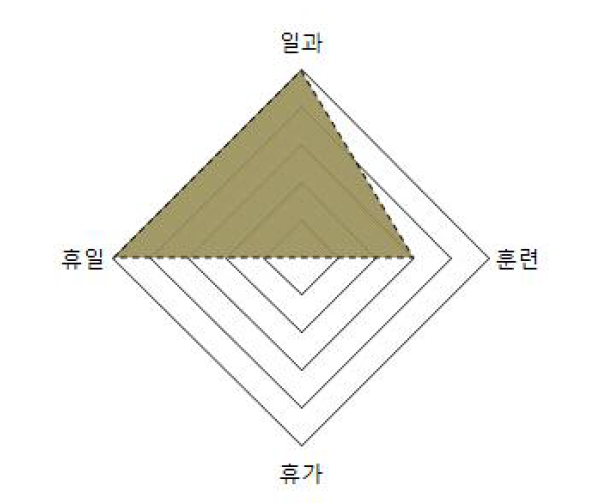 침상 장병 생활 영역 분석