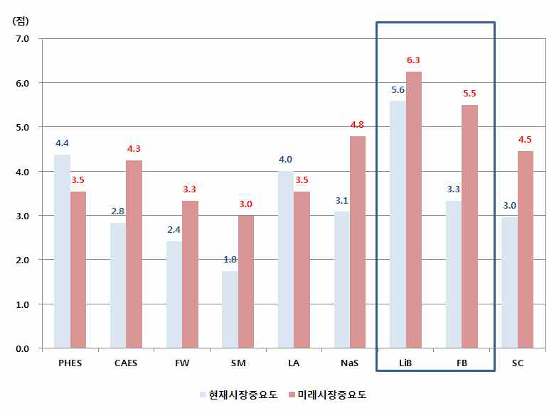 ESS Niches 전문가 설문을 통한 우리나라의 ESS 시장의 현재중요도와 미래중요도 조사