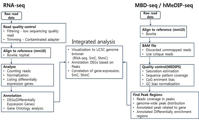 유전체 및 후성유전체 통합분석을 위한 파이프라인