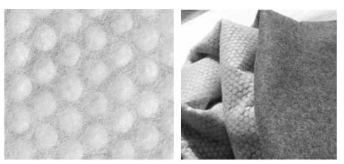 Schoeller®-PCM-foam을 양털 (왼쪽)과 양모(우) 적용한 Schoeller®-PCM™ 코팅