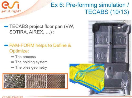 Floor pan developed at TECABS project