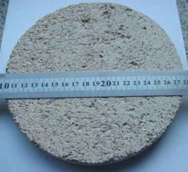The sample for measuring thermal conductivity