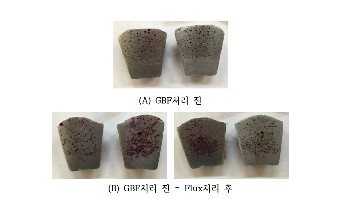 GBF처리 전 감압응고분석 결과