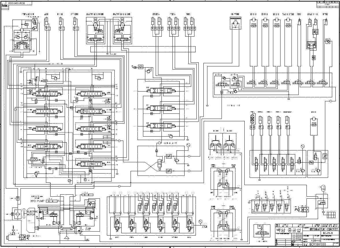 구조물 해체장비의 유압설계도