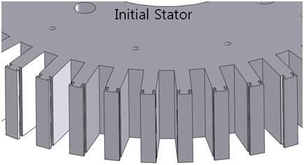 개방형 슬롯 PMSG 고정자 형상