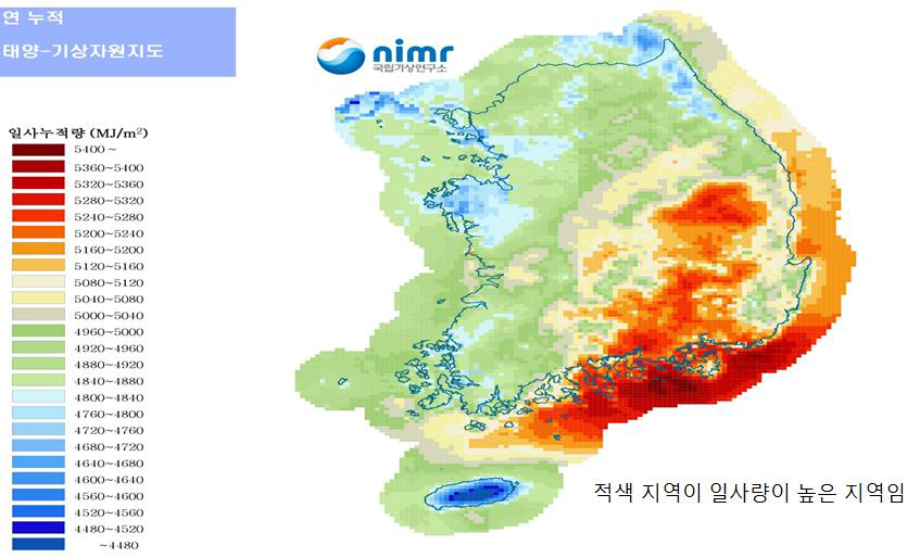 2010년 태양-기상자원지도