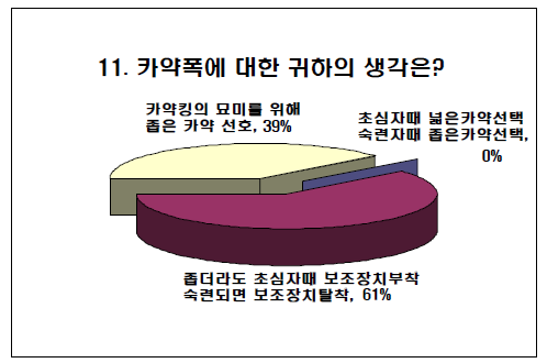 카약 외형에 대한 선호도