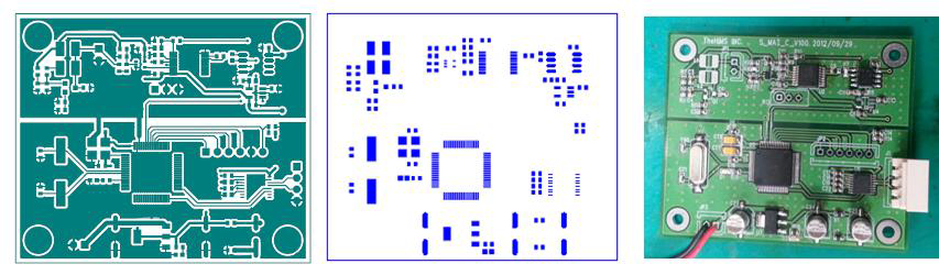 스마트 매트 회로 Artwork 및 PCB 제작 결과