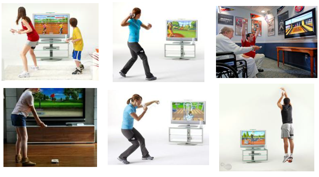 닌텐도 Wii Sports 게임(Tennis, Baseball, Bowling, Golf, Boxing, Basketball)[10]