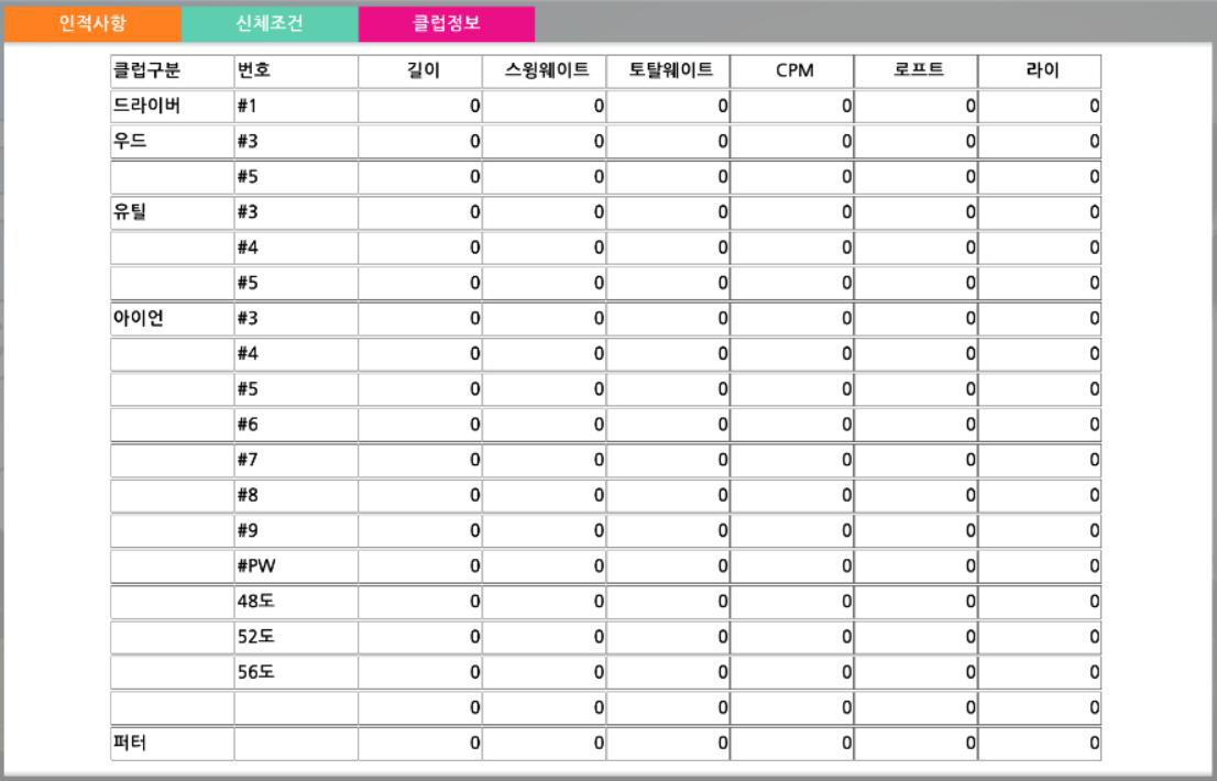 사용자 클럽 정보