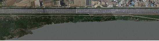 한강 장항 습지 위성사진