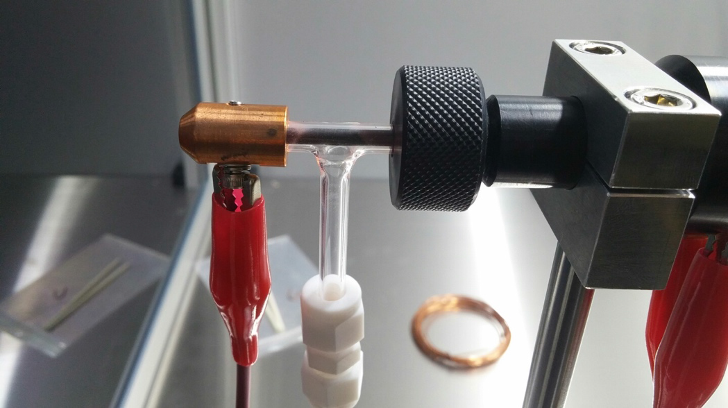 Atmospheric pressure plasma jet with dielectric barrier for RF power.