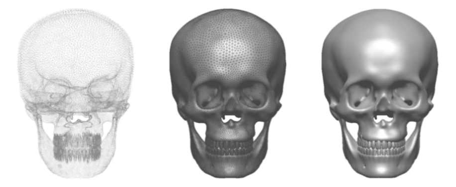 Visible Korean Human 영상으로부터 추출한 두개골의 3 차원 기하형상 외형