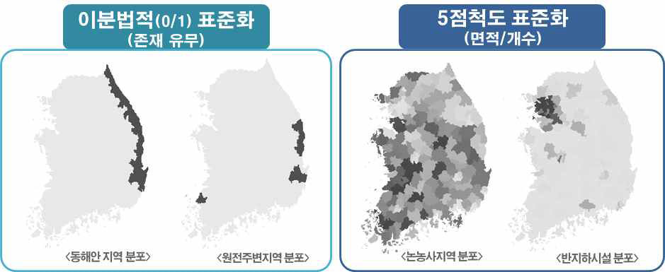 위험목록상 가중치를 활용한 공간표출 방법