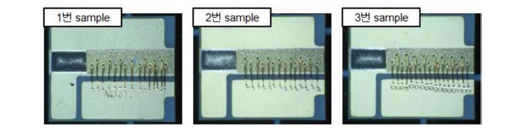 wire bonding test를 위한 샘플 준비