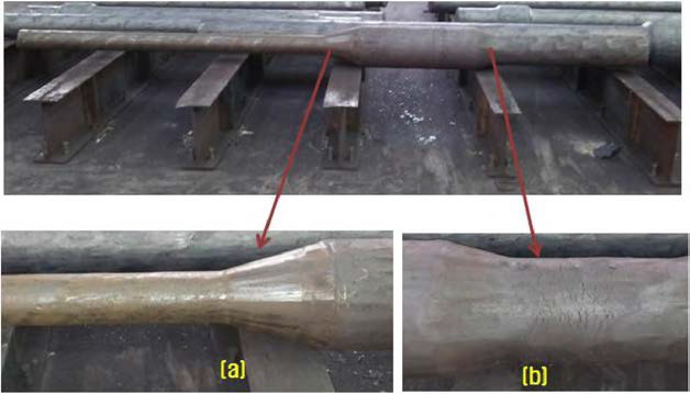 RF 시작업 결과 : (b ) 1차 시작업부，(a ) 2차 시작업부