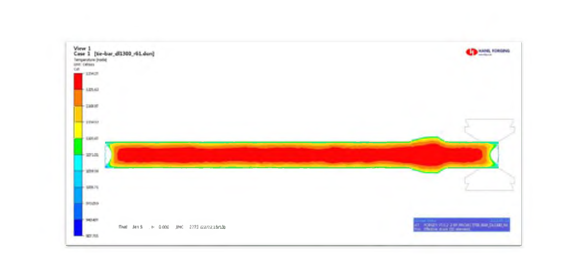 부품3(DL1300) 온도분포 (단조 후)