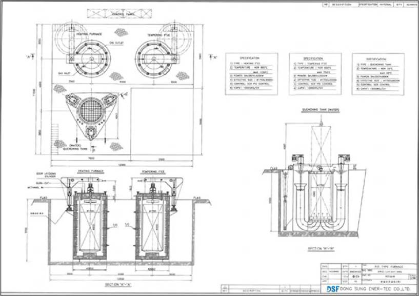 PIT형 Q/T 열처리 시설 사양도