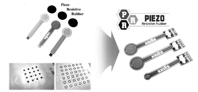 압저항 고무를 이용한 센서 시제품