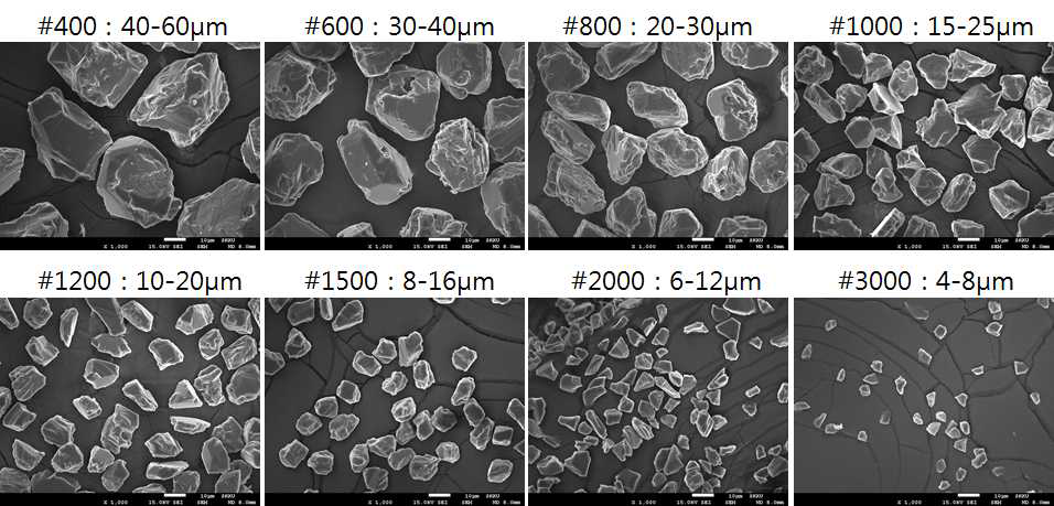 다이아몬드 파우더의 SEM 사진