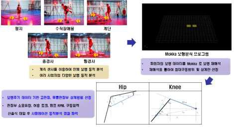 인체보행 동작분석 과정