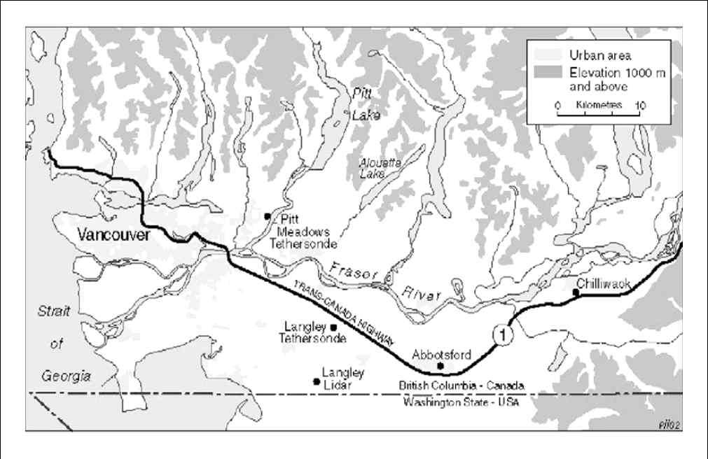 The measurement sites of Lidar and Dustcheck