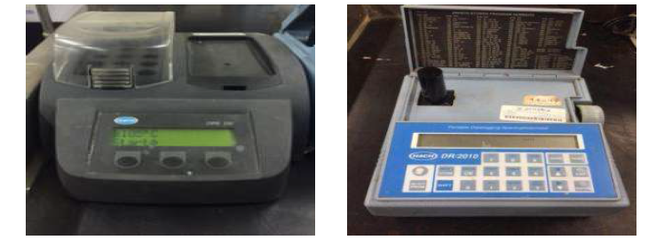 HACH사의 DR/2010 Spectrophotometer 와 DRB200 Reactor