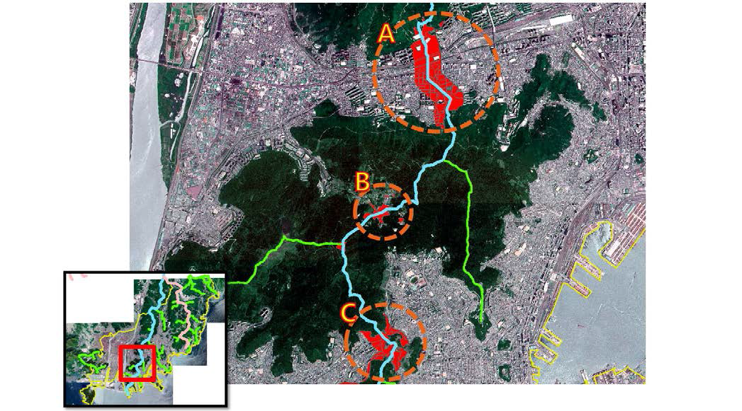 위성사진분석을 통한 훼손 및 단절 지역의 선별