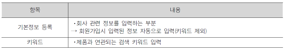 비점오염저감제품 기본정보 등록