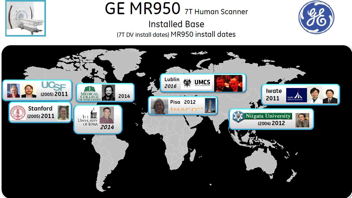 GE MR950 7T MRI 설치현황