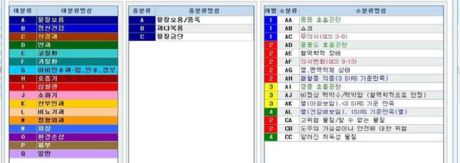 KTAS 표준 응급환자 중증도 분류체계