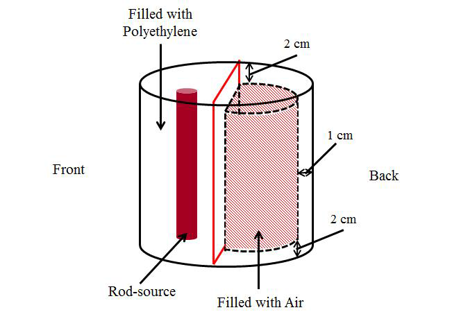 Illustration of rod-source insertion in the phantom