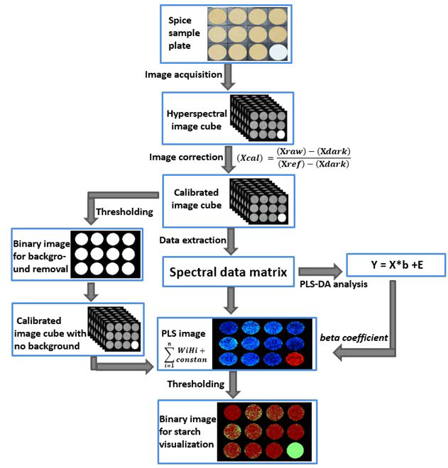 Flowchart of Hyperspectral imaging analysis