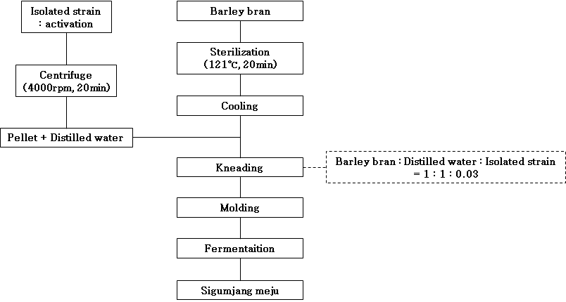 Manufacturing process of sigumjang meju