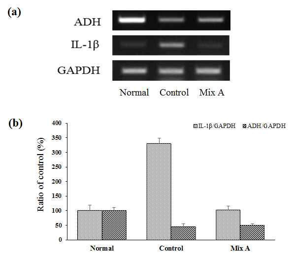 Effects of SME on ethanol-induced inflammatory mediators