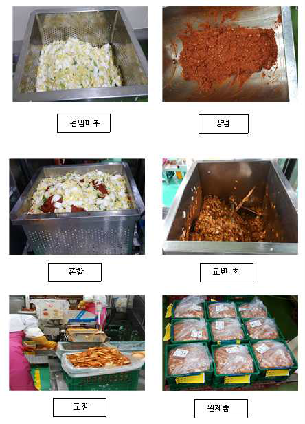 Production of kimchi