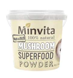 Minvita 사의 비타민 D 함유 버섯 파우더