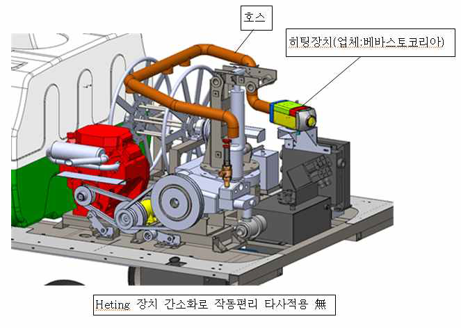 방역장비 내부 히터 설치