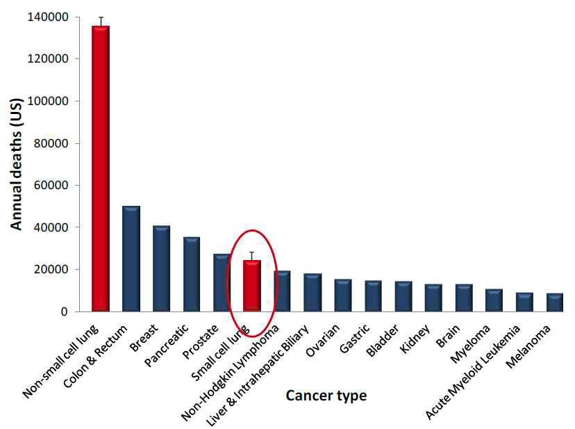 Annual US cancer draths