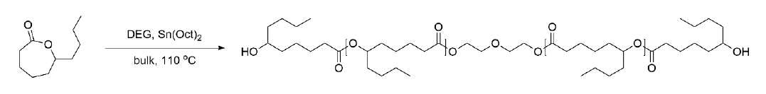 CO2 ring opening transesterification polymerization of ε-decalactone.