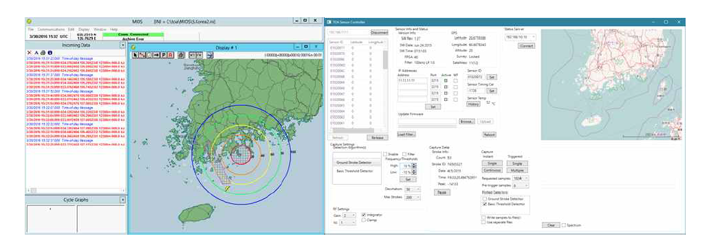 낙뢰감지시스템 MIDS(좌), Sensor Controller(우)