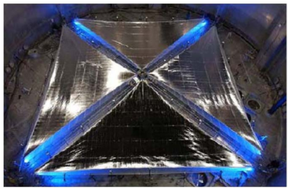 Deployed solar sail ground demonstrator build by ATK