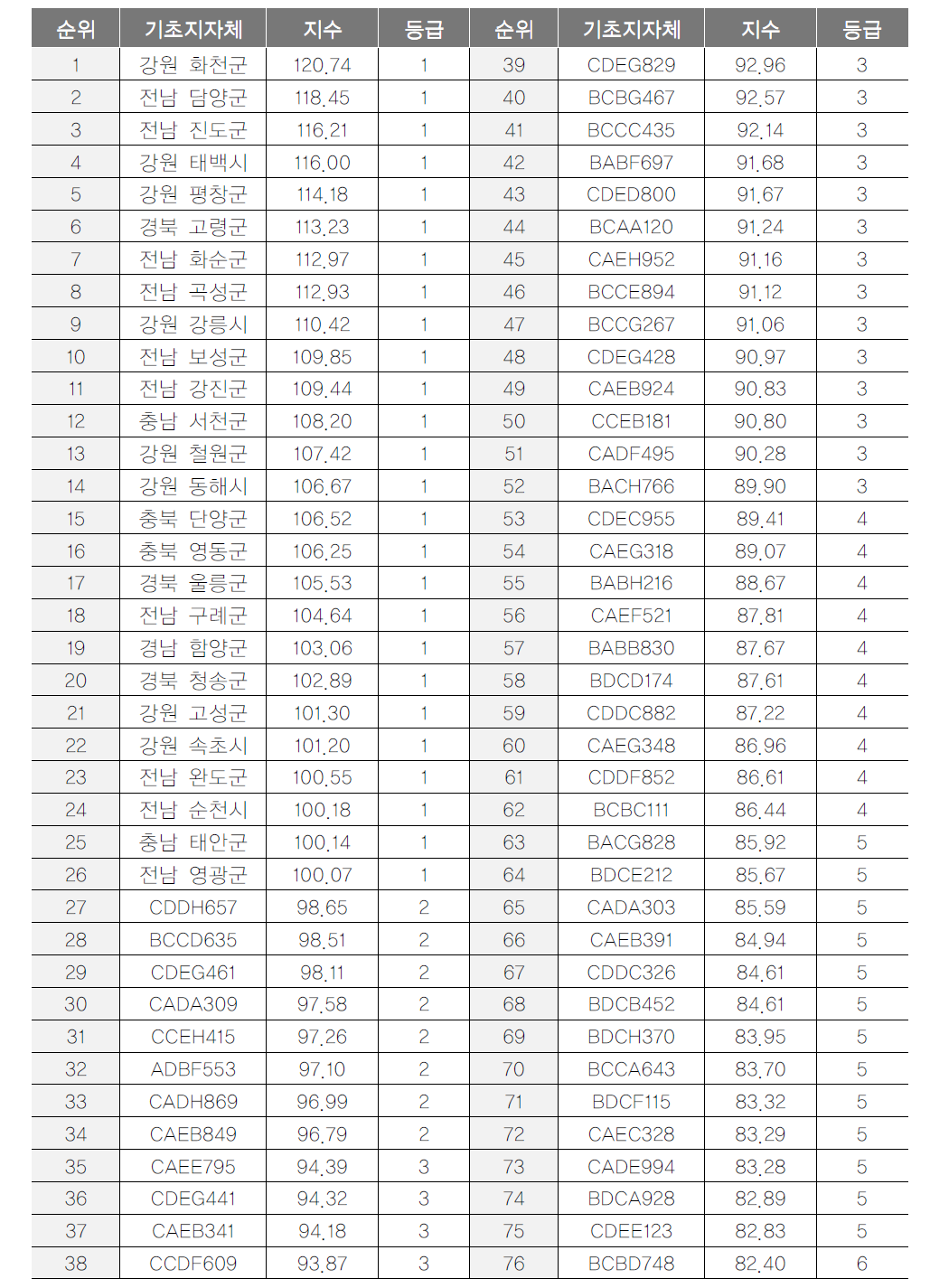 기초지자체 인적역량 항목