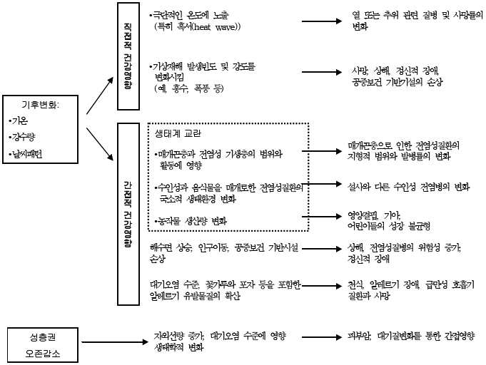 지구적 규모의 기후변화로 인한 건강영향